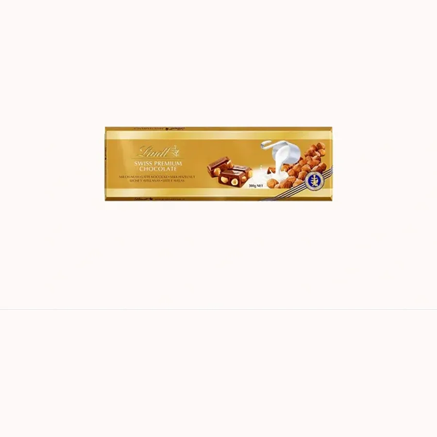 Lindt Swiss Premium Gold Bar Milk With Hazelnut